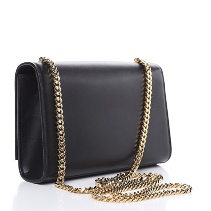 Saint Laurent Smooth Calfskin Small Deconstructed Monogram Kate Satchel Black 3 of 13