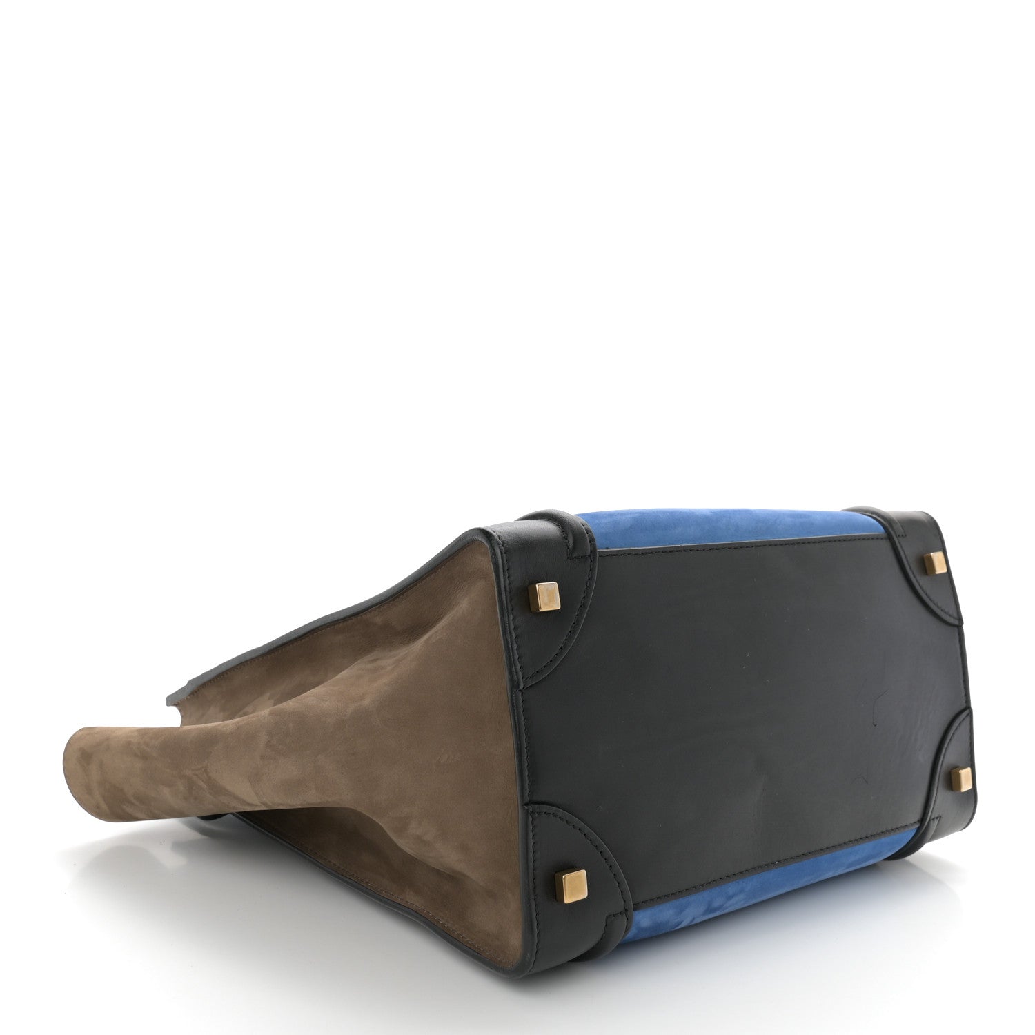 Celine Grained Calfskin Nubuck Mini Tri-Color Luggage Royal Blue 4 of 9