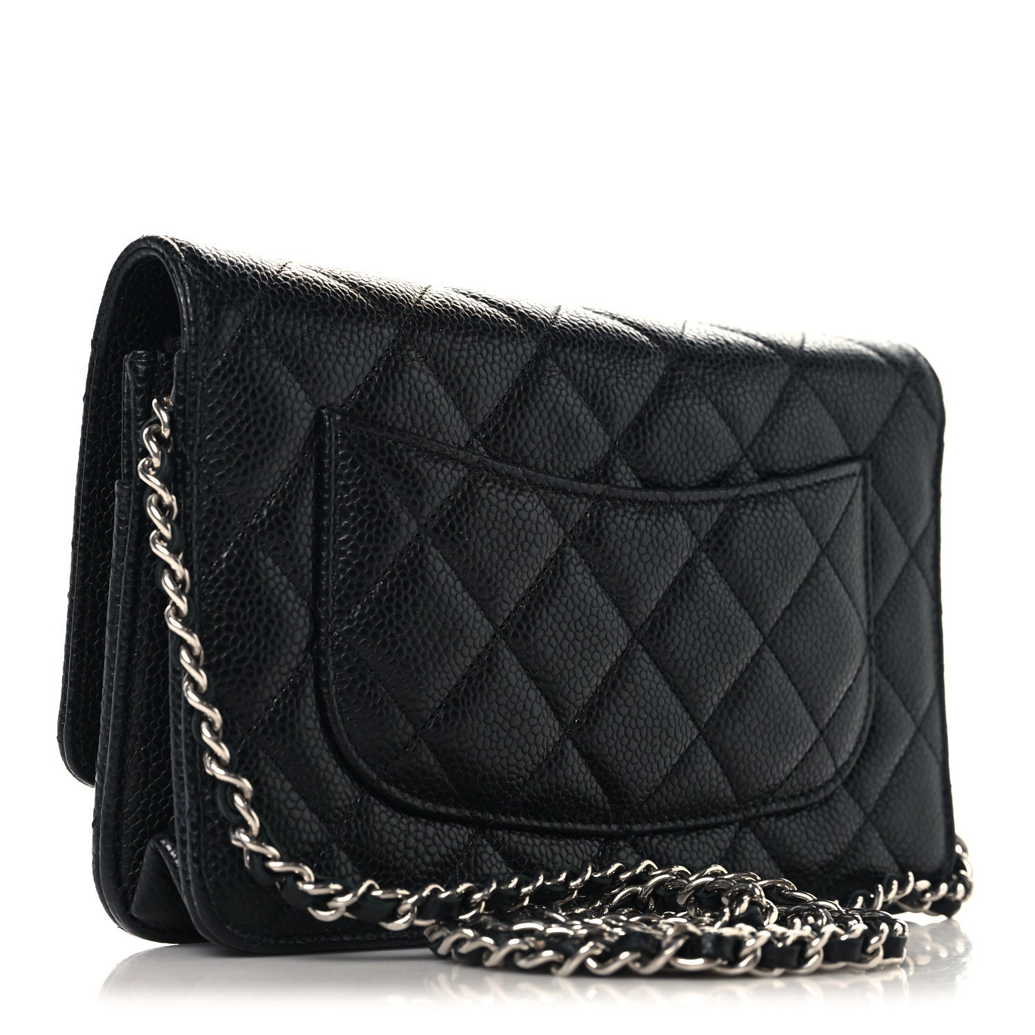 Chanel Caviar Quilted CC Turnlock Wallet On Chain WOC Black 3 of 11