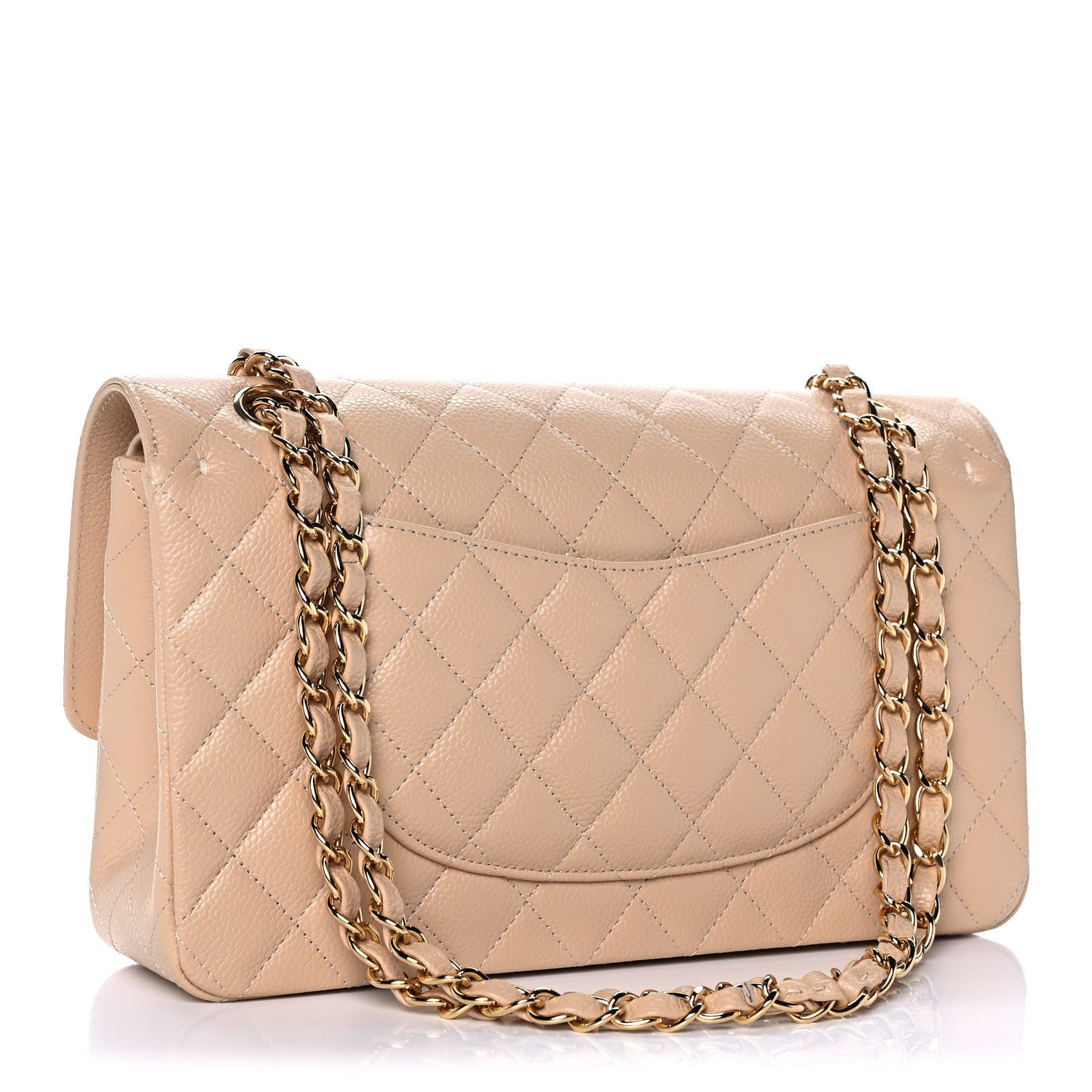 Chanel Caviar Quilted Medium Double Flap Beige 3 of 12