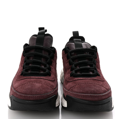 Chanel Suede Calfskin Nylon Grosgrain CC Sneakers 37 Dark Purple 3 of 11