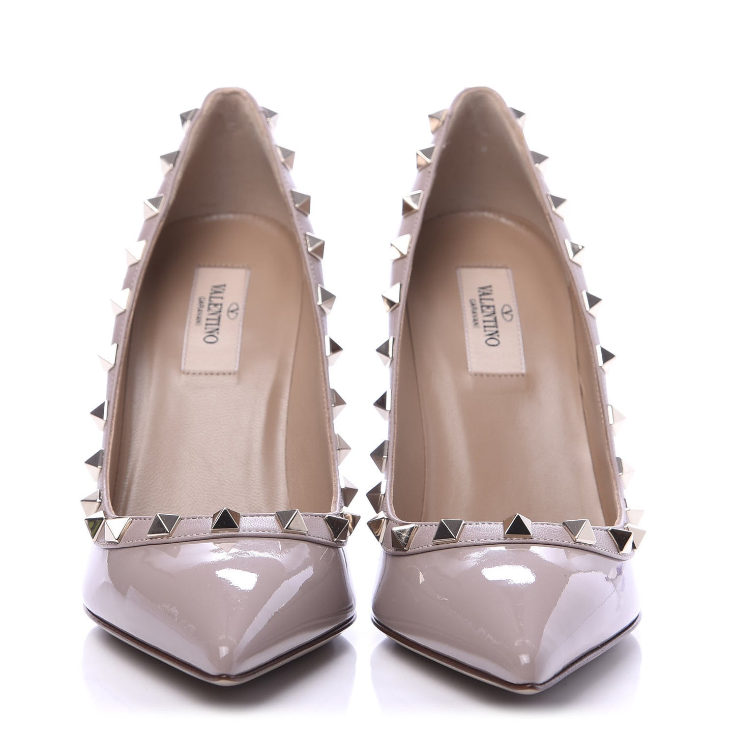 Patent Rockstud 100mm Pumps 37 Poudre