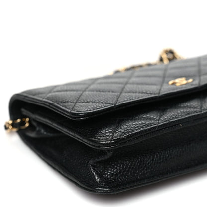 Chanel Caviar Quilted Wallet on Chain WOC Black 10 of 13