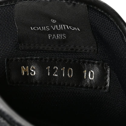 Louis Vuitton Calfskin Monogram Eclipse Mens Rivoli High Top Sneakers 10 Black Grey 8 of 8