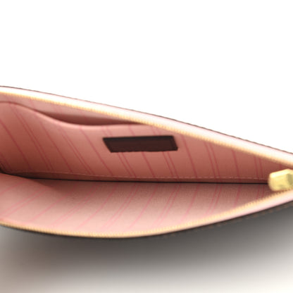 Louis Vuitton Damier Ebene Neverfull MM GM Pochette Rose Ballerine 5 of 6