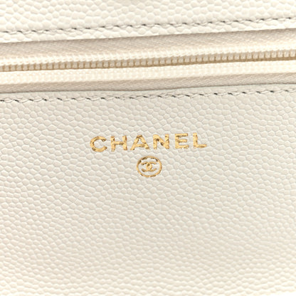 Chanel Caviar Quilted Enamel Coco Casino Wallet On Chain WOC White 6 of 9