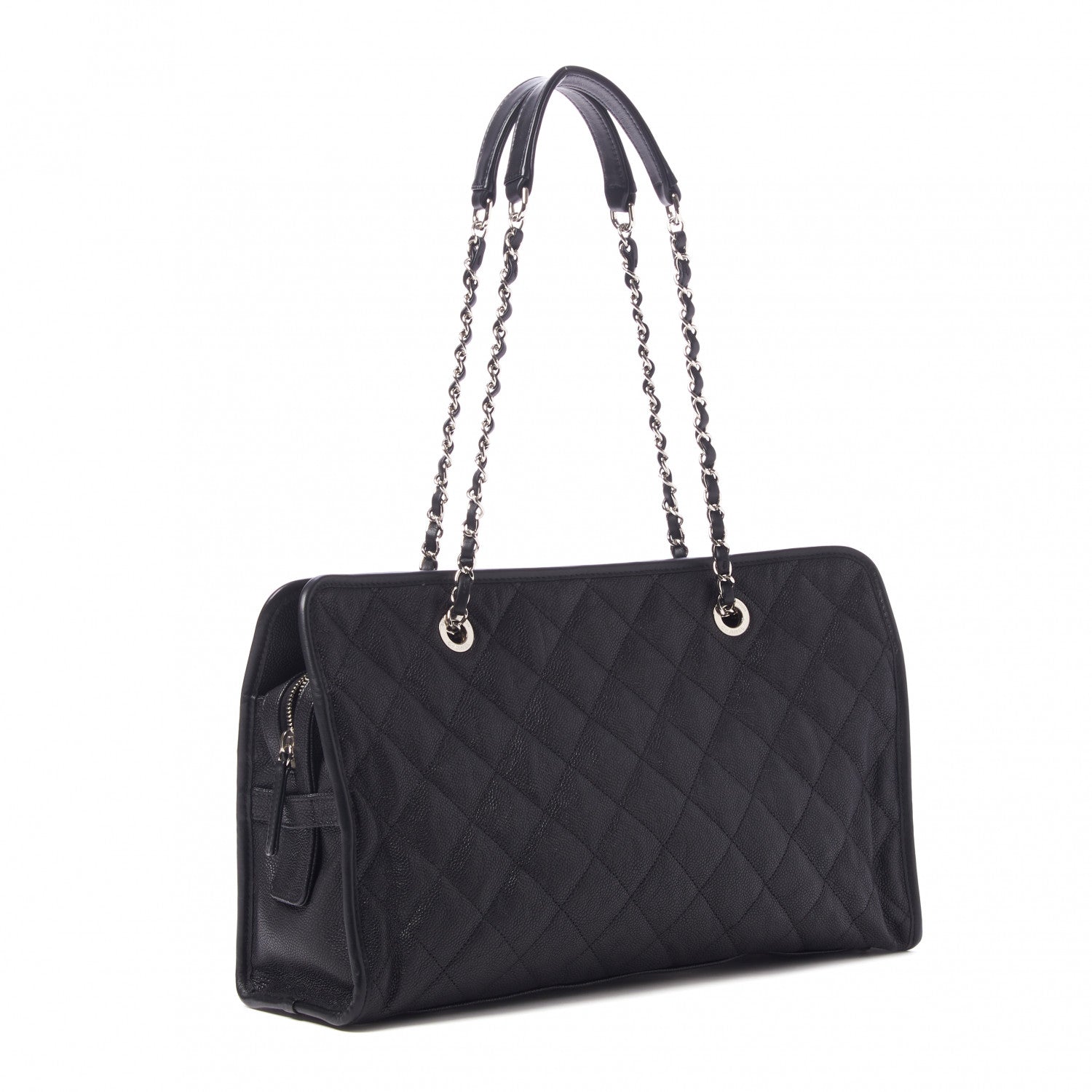 Chanel Caviar Quilted French Riviera Tote Black 2 of 9