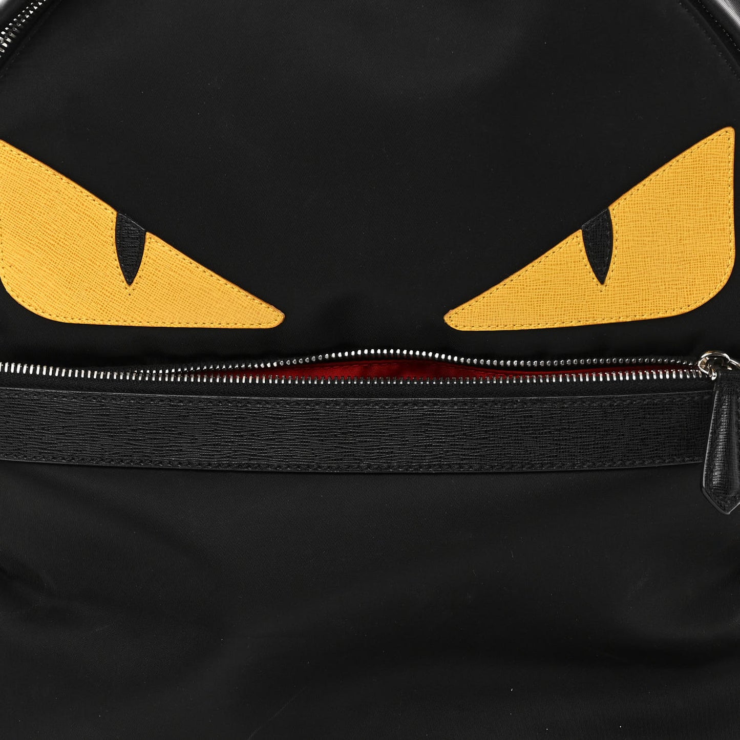 Nylon Vitello Elite Monster Eyes Rounded Backpack Black Yellow