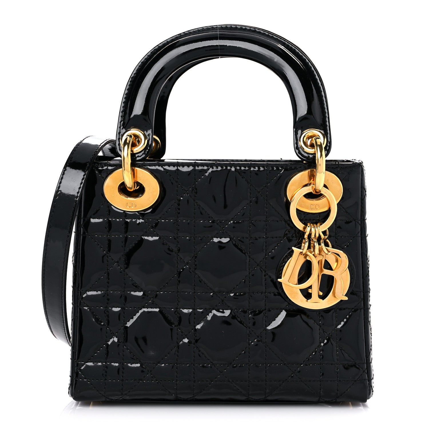 Christian Dior Patent Cannage Mini Lady Dior Black 1 of 14