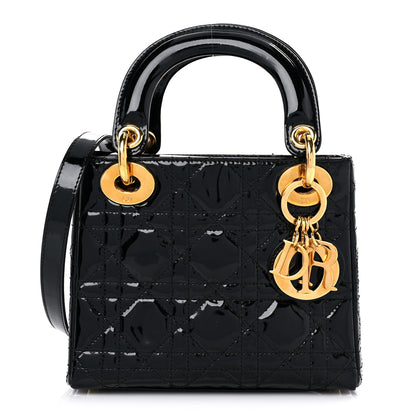 Christian Dior Patent Cannage Mini Lady Dior Black 1 of 14