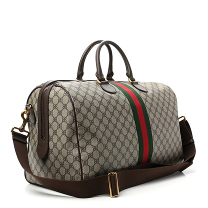 Gucci X BALENCIAGA BB Supreme Monogram Web Medium Ophidia Carry-On Duffle Bag Beige New Acero 2 of 6