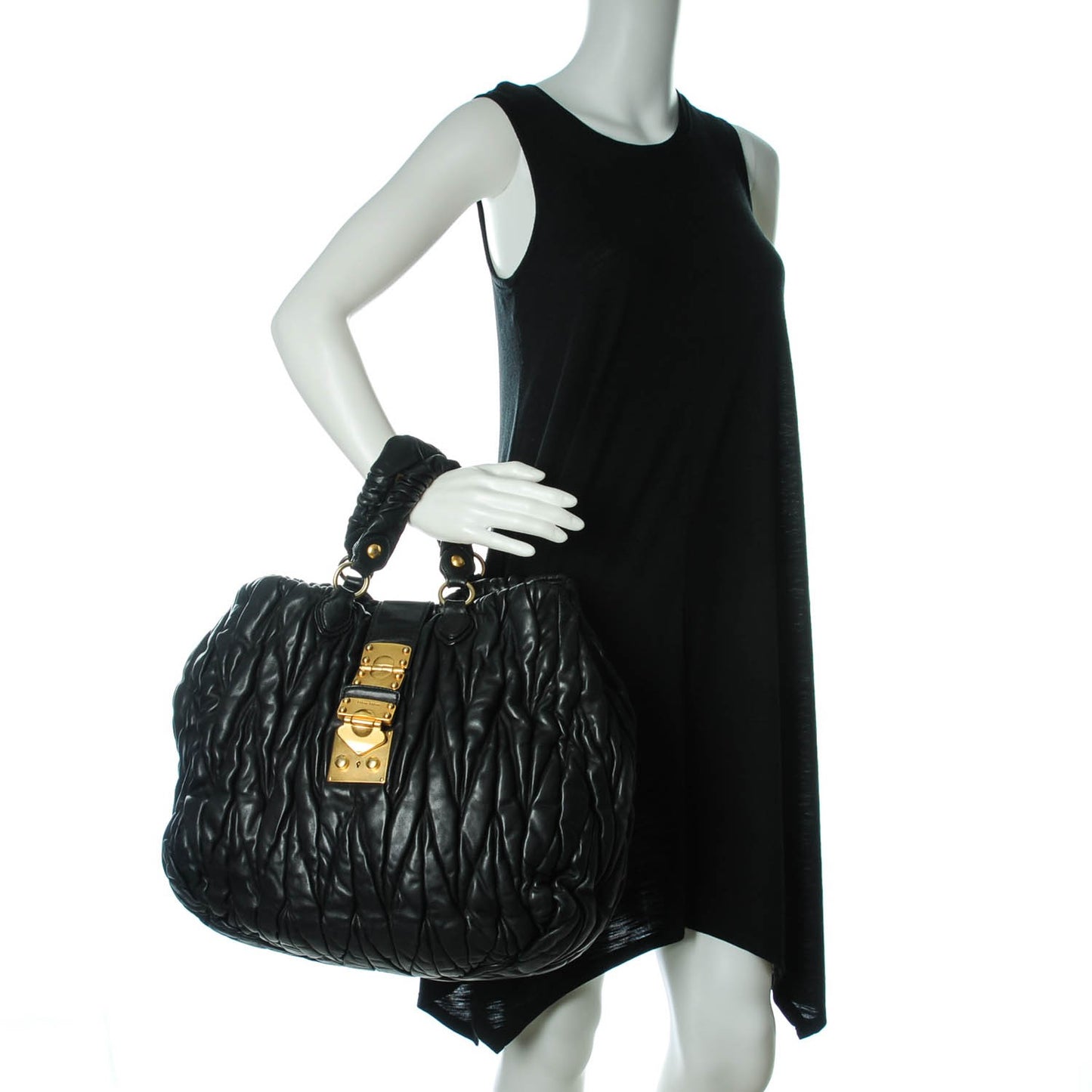 Nappa Matelasse Shopping Tote Nero Black