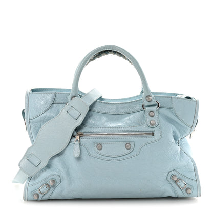 Balenciaga Agneau Giant 12 Silver Hardware City Bleu Dragee 1 of 11