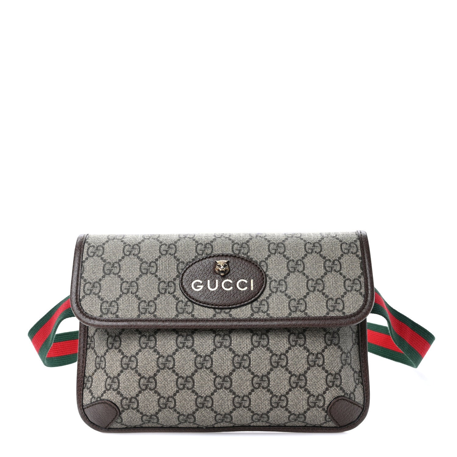 Gucci GG Supreme Monogram Neo Vintage Web Belt Bag Brown 1 of 9