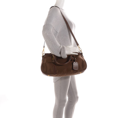 Prada Tessuto Vitello Daino Tote Corinto 3 of 10