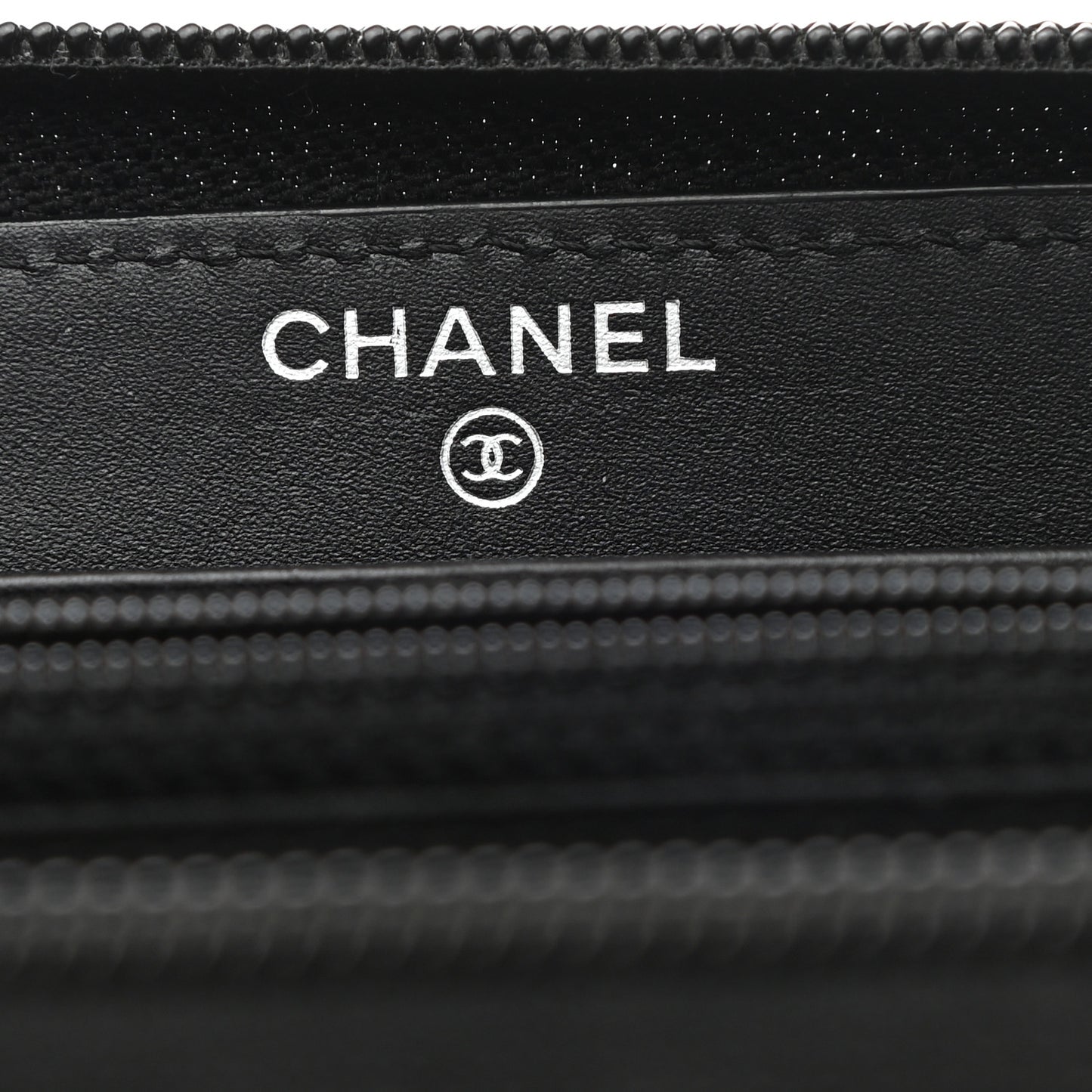 Caviar Large Timeless CC Zip Around Wallet Black
