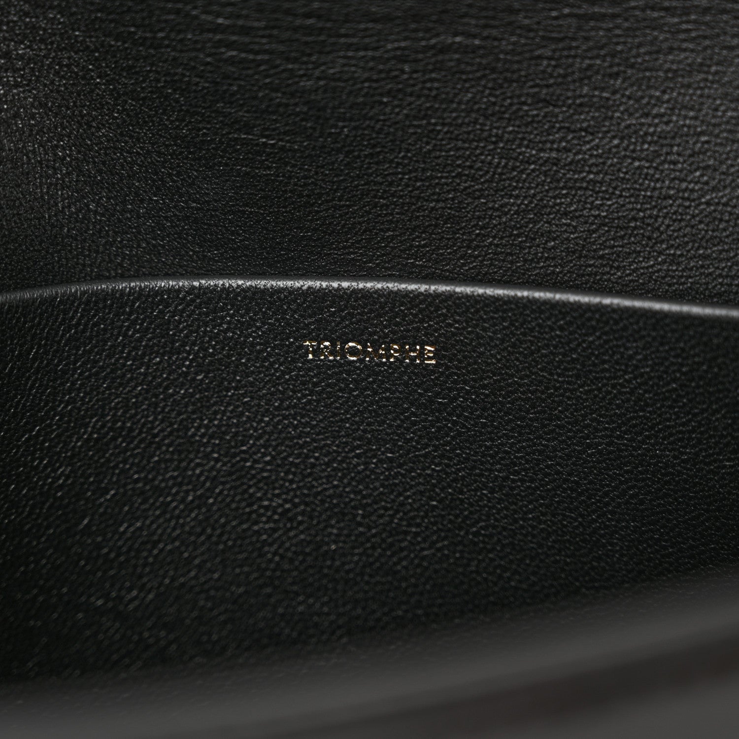 Celine Shiny Calfskin Triomphe Shoulder Bag Black 6 of 12