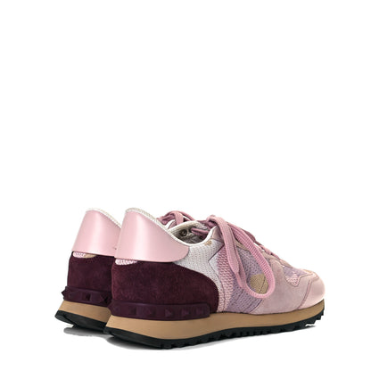 Valentino Garavani Mesh Fabric Suede Camouflage Womens Rockrunner Sneakers 37 Multicolor 4 of 11