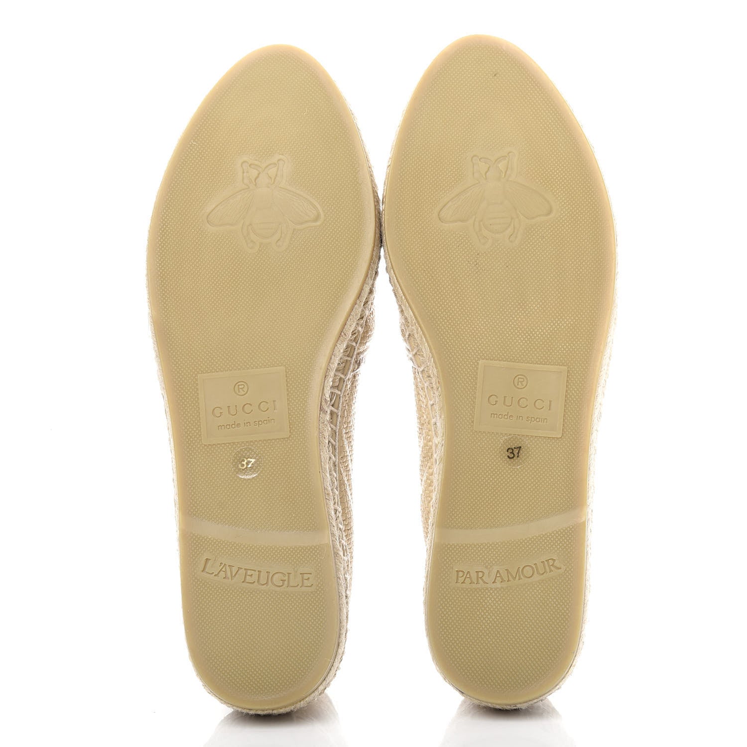 Gucci Straw Elaphe Matelasse GG Marmont Espadrilles 37 Natural Cream Brown 6 of 11