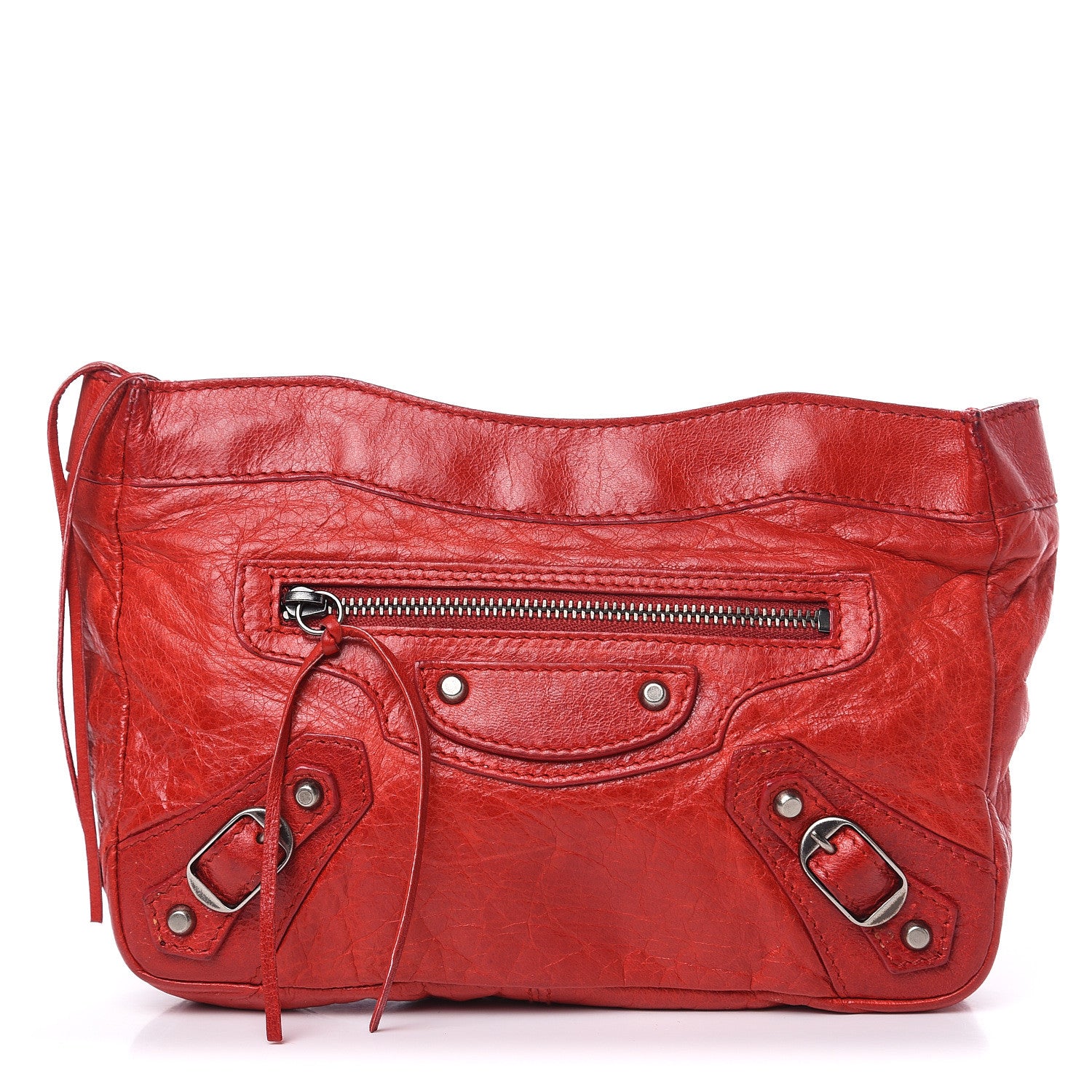 Balenciaga Chevre Porte Toilette Makeup Clutch True Red 1 of 13