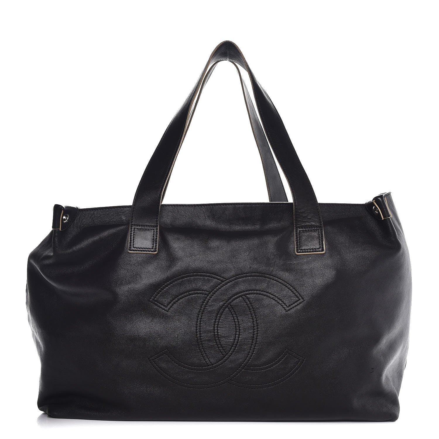 Chanel Lambskin Edgy XL Tote Black 1 of 12