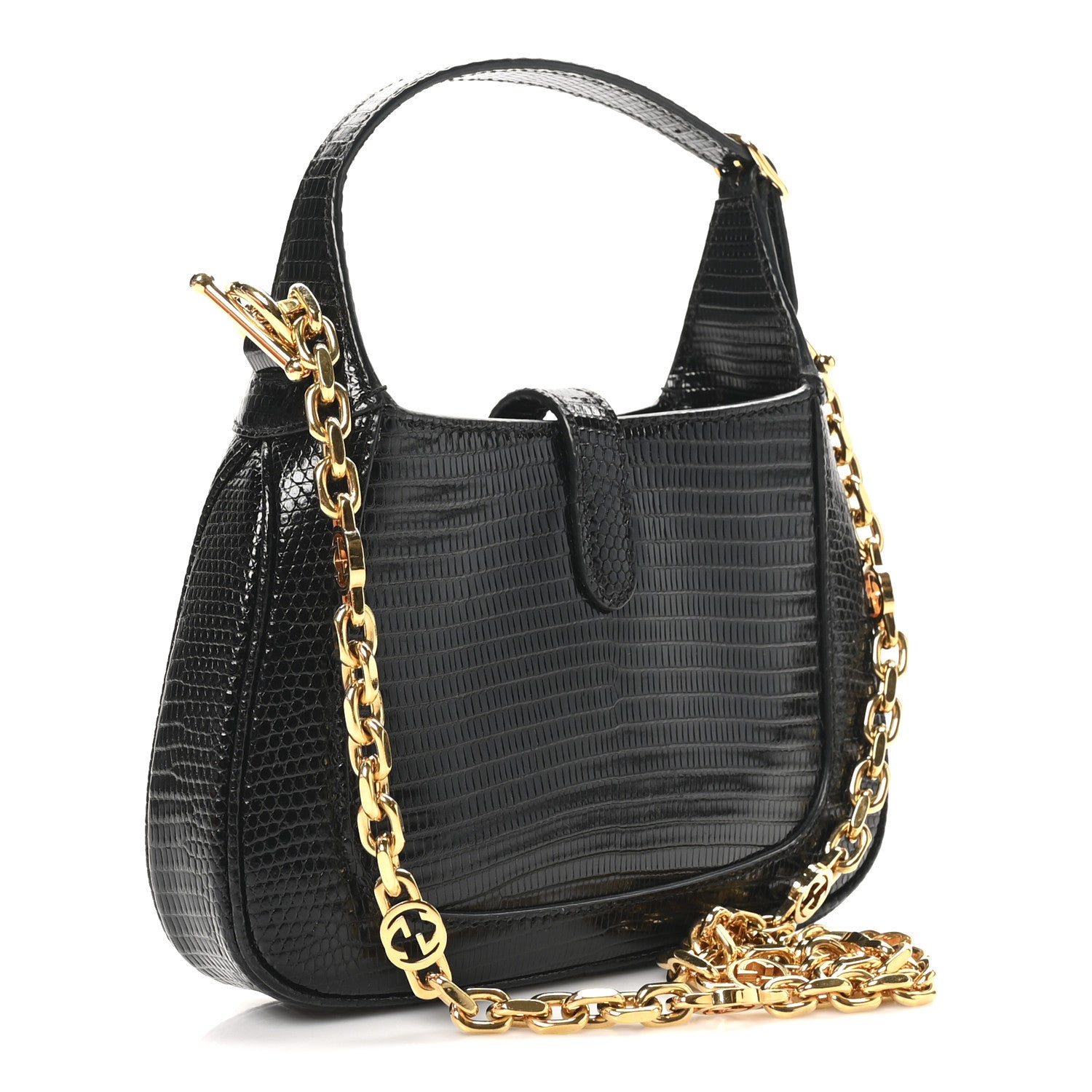 Gucci Lizard Mini Jackie 1961 Black 3 of 11