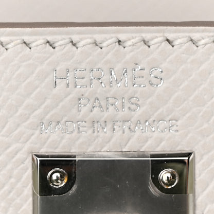 Hermes Epsom Tri-Color Kelly Sellier 25 Gris Pale Vert Fizz Graphite 6 of 11