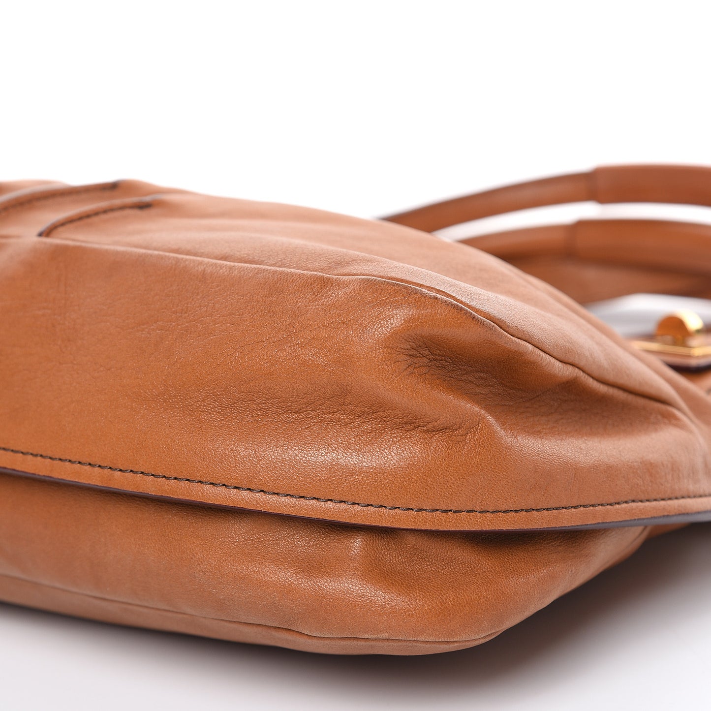 Calfskin Shoulder Bag Brown