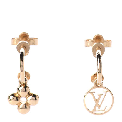 Louis Vuitton Brass Blooming Earrings Gold 1 of 4