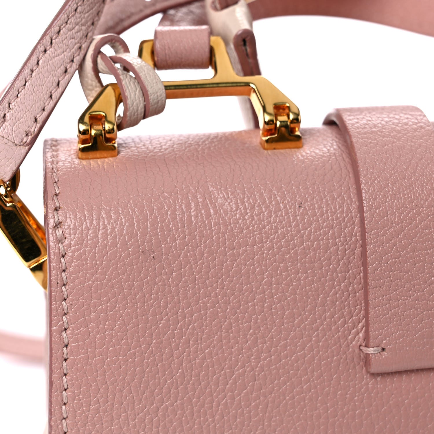 Miu Miu Goatskin Madras Mini Top Handle Bag Orchidea Gemma 16 of 18