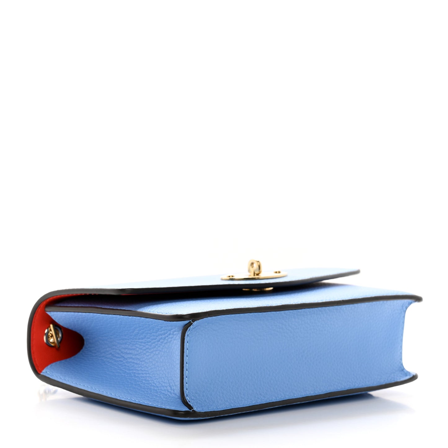 Cross Grain Calfskin Small Darley Porcelain Blue