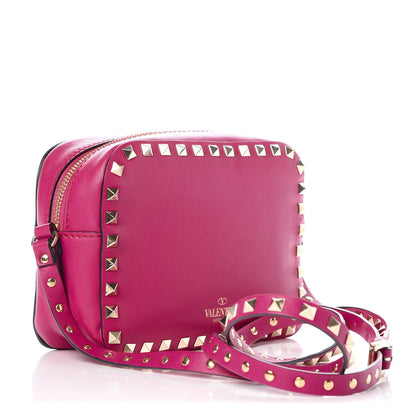 Valentino Garavani Calfskin Rockstud Camera Crossbody Bag Fuchsia 3 of 7