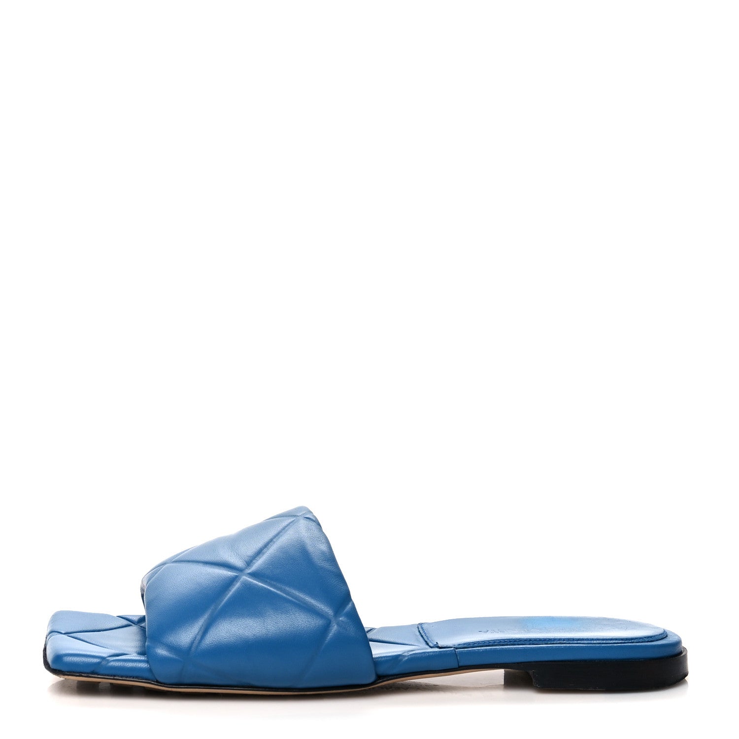 Bottega Veneta Nappa Quilted Rubber Lido Flat Sandals 38.5 Pacific 1 of 7