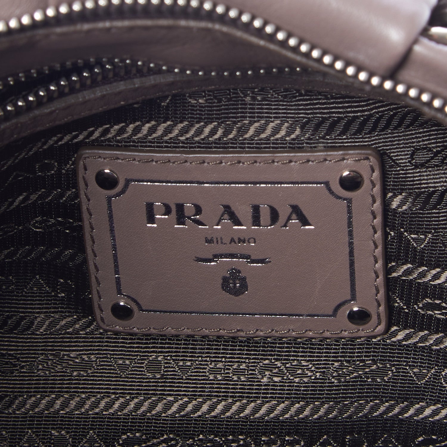 Prada Soft Calfskin Pleated Belt Hobo Bambu 7 of 8