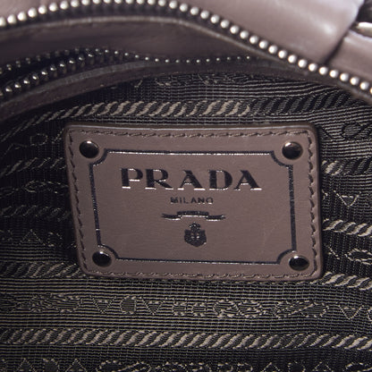Prada Soft Calfskin Pleated Belt Hobo Bambu 7 of 8