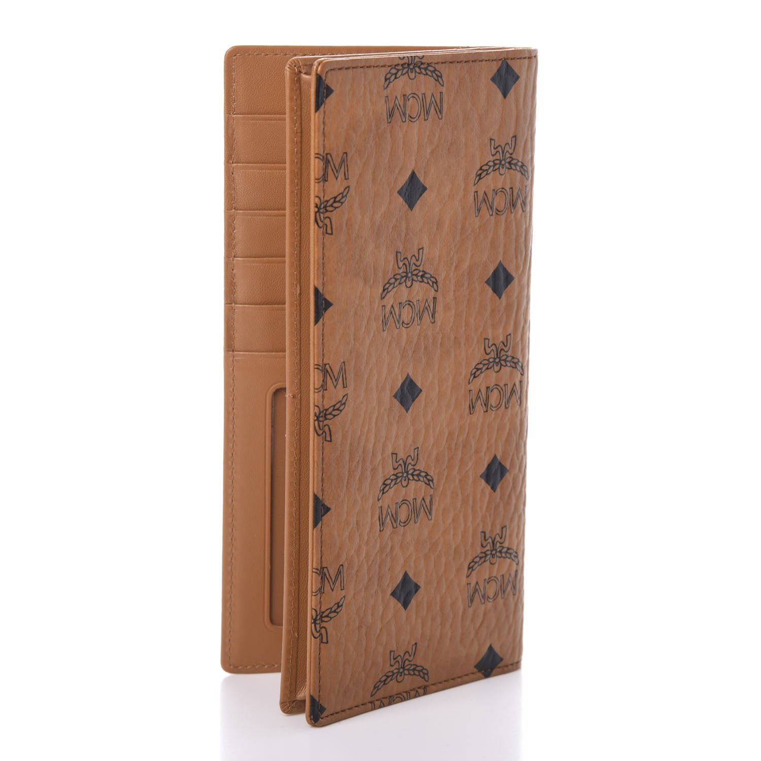 MCM Visetos Bi-Fold Long Wallet Cognac 3 of 6