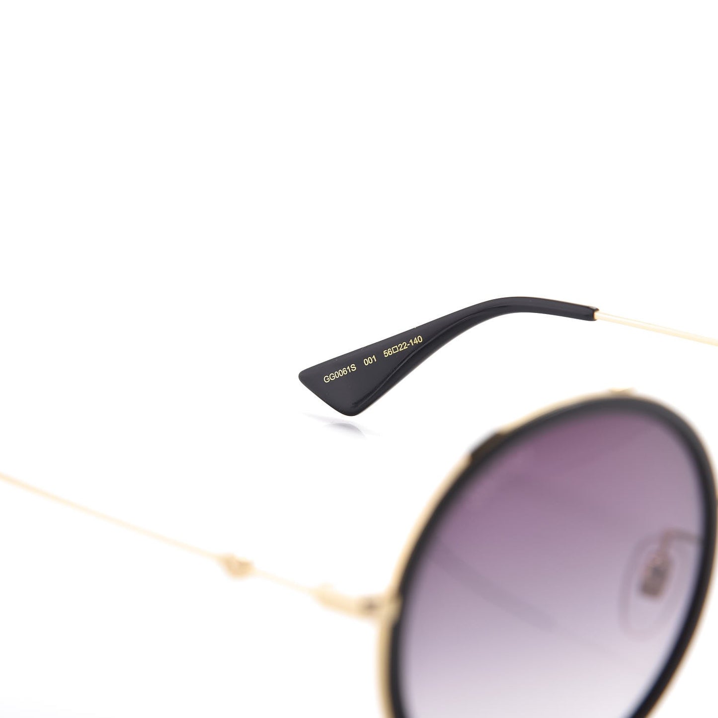 Round Frame Sunglasses GG0061S Black