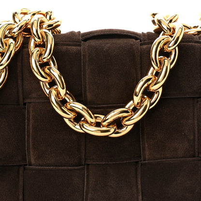 Bottega Veneta Suede Maxi Intrecciato Padded Chain Cassette Crossbody Bag Fondant 7 of 9