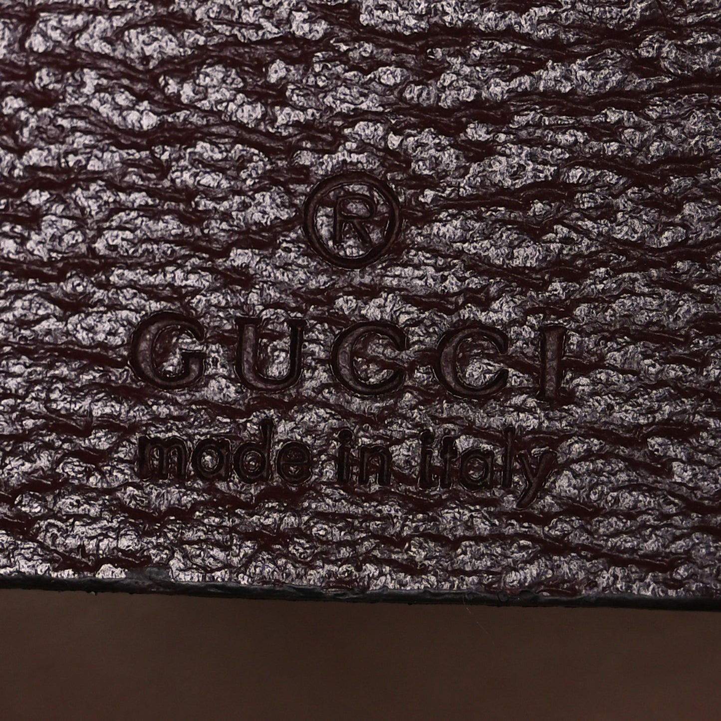 GG Supreme Monogram Textured Dollar Calfskin Web Small Ophidia Padlock Top Handle Bag Bordeaux