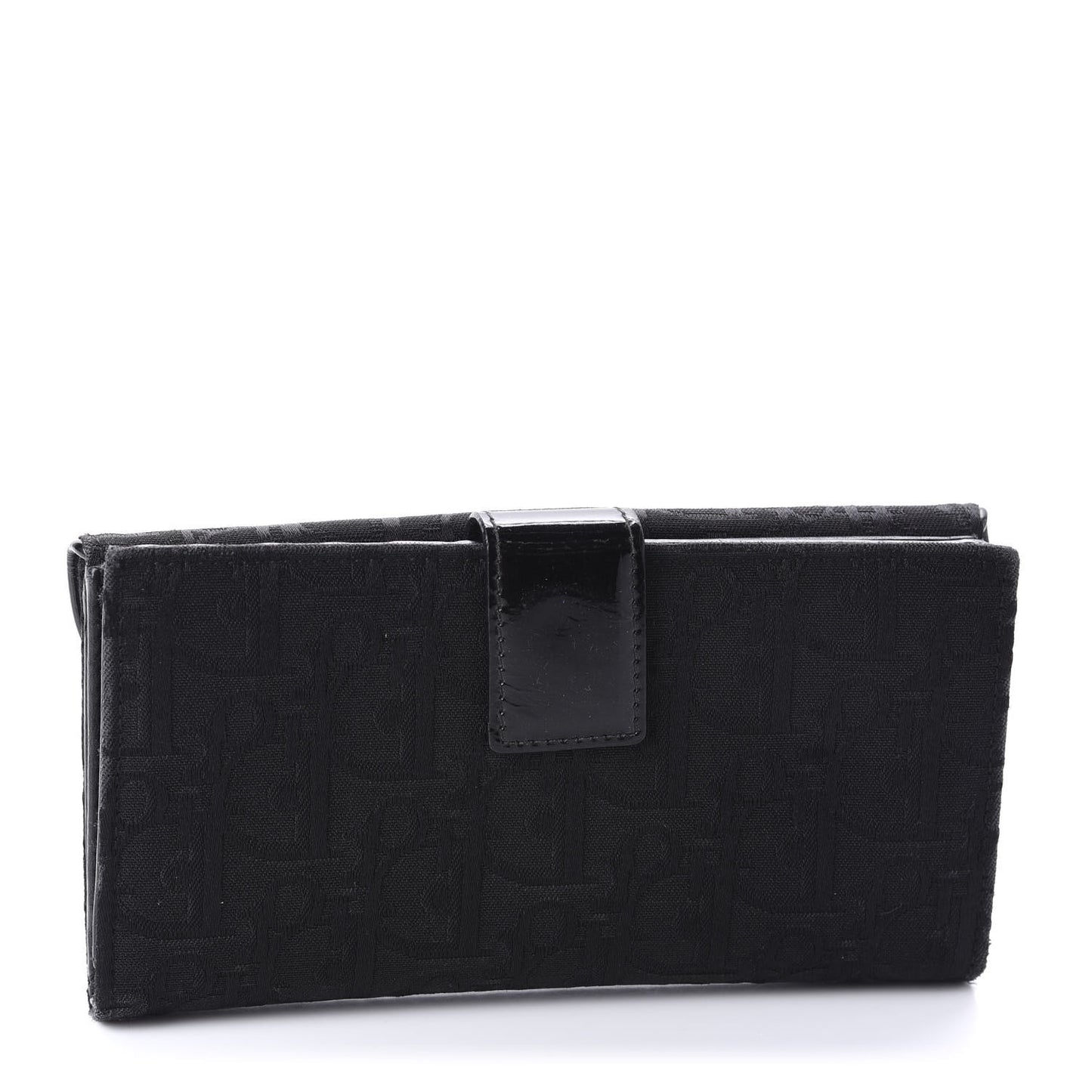 Monogram Saddle Wallet Black