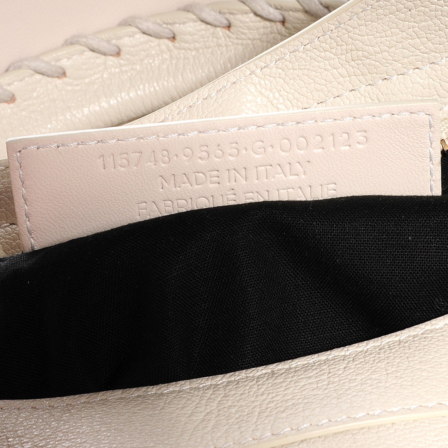 Chevre Gold Metallic Edge Hardware City Cream