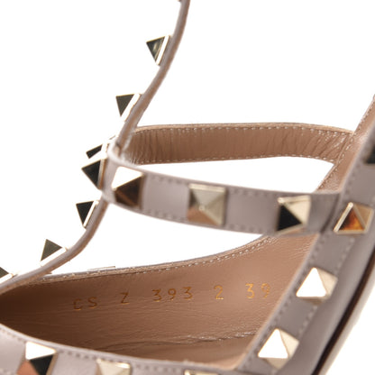 Valentino Garavani Calfskin Nappa Rockstud Ankle Strap 100mm Pumps 39 Poudre 8 of 8