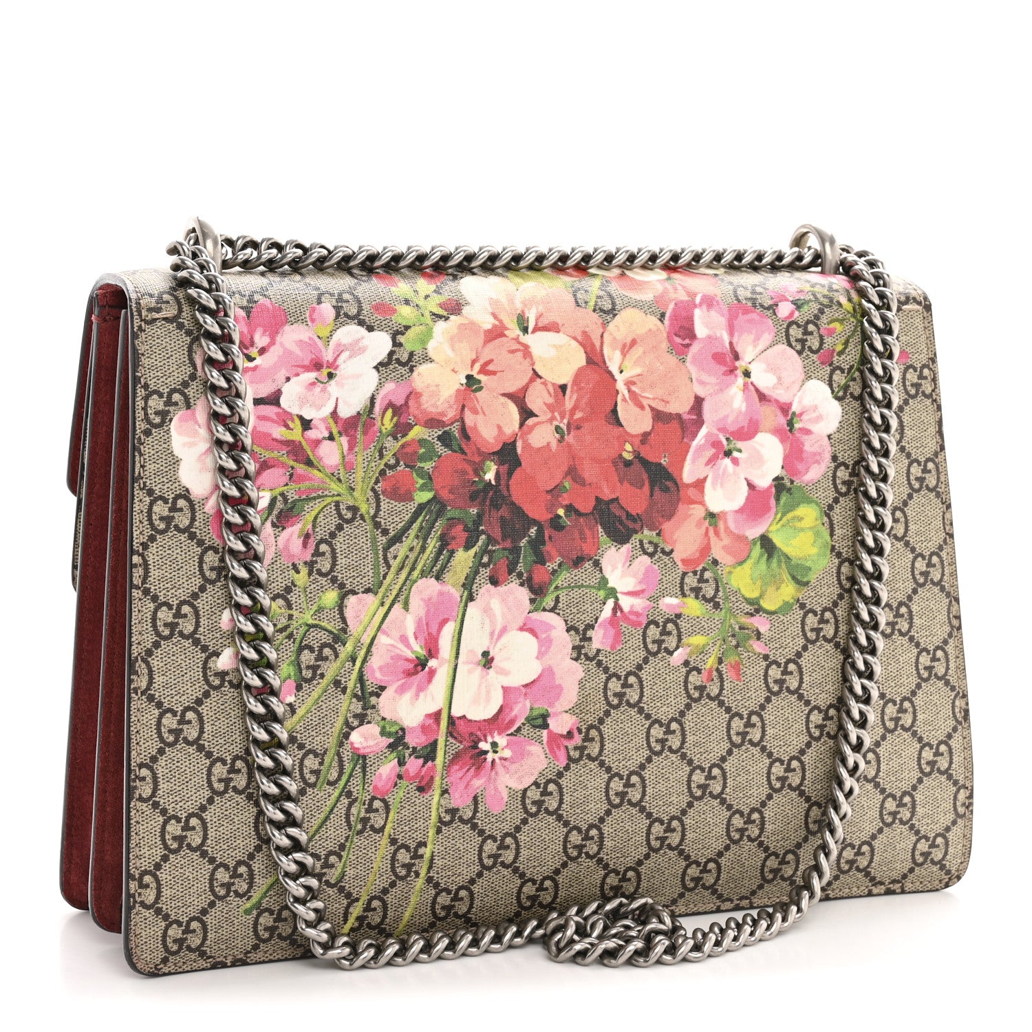 Gucci GG Supreme Monogram Blooms Medium Dionysus Shoulder Bag Beige Multicolor Dry Rose 3 of 15