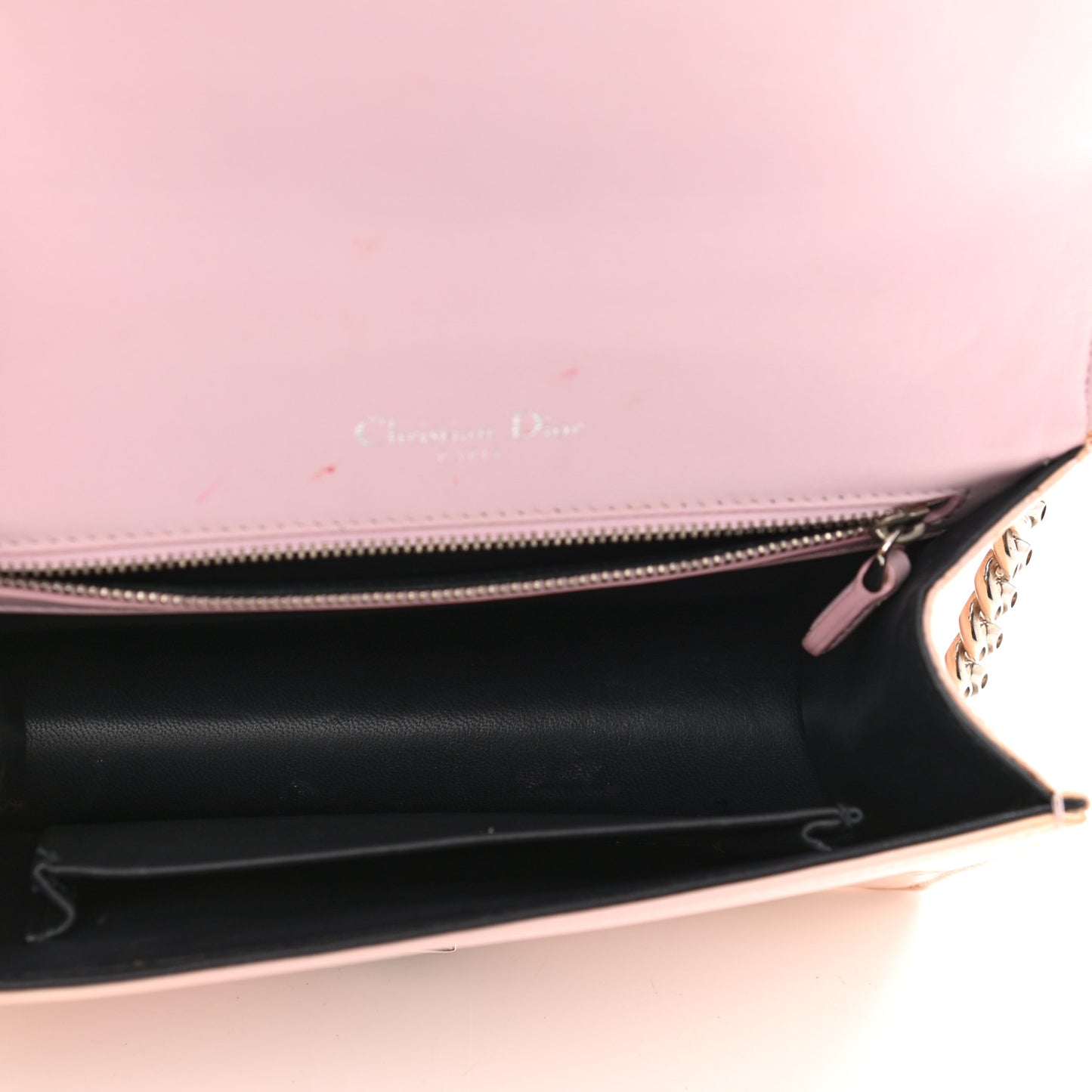 Patent Micro-Cannage Small Diorama Flap Bag Rose