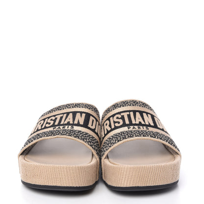 Christian Dior Oblique D-Way Platform Sandal 39 Black Creme 2 of 9