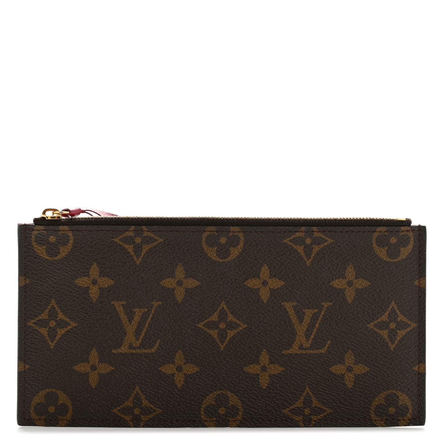Monogram Felicie Chain Wallet Zippered Insert Fuchsia