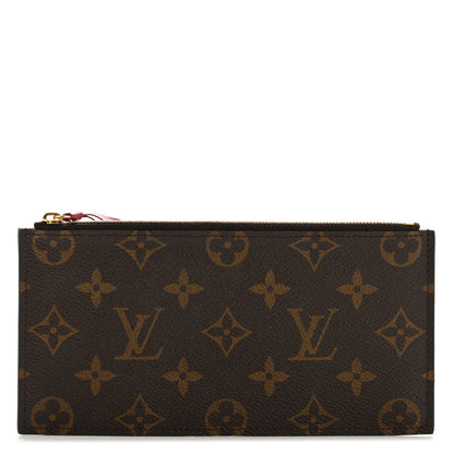 Louis Vuitton Monogram Felicie Chain Wallet Zippered Insert Fuchsia 1 of 7