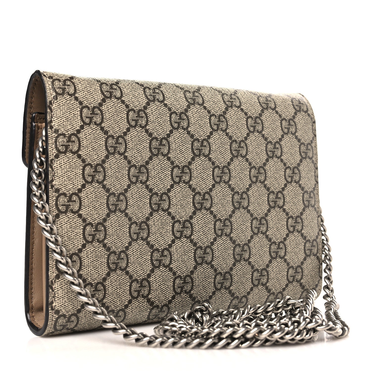 Gucci GG Supreme Monogram Mini Dionysus Chain Wallet Beige Taupe 3 of 9