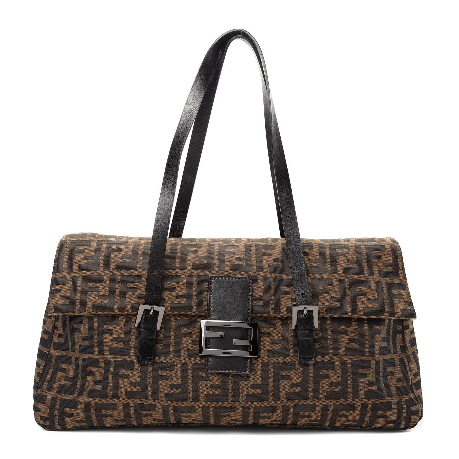 Fendi Zucca Small Shoulder BagTobacco 1 of 8