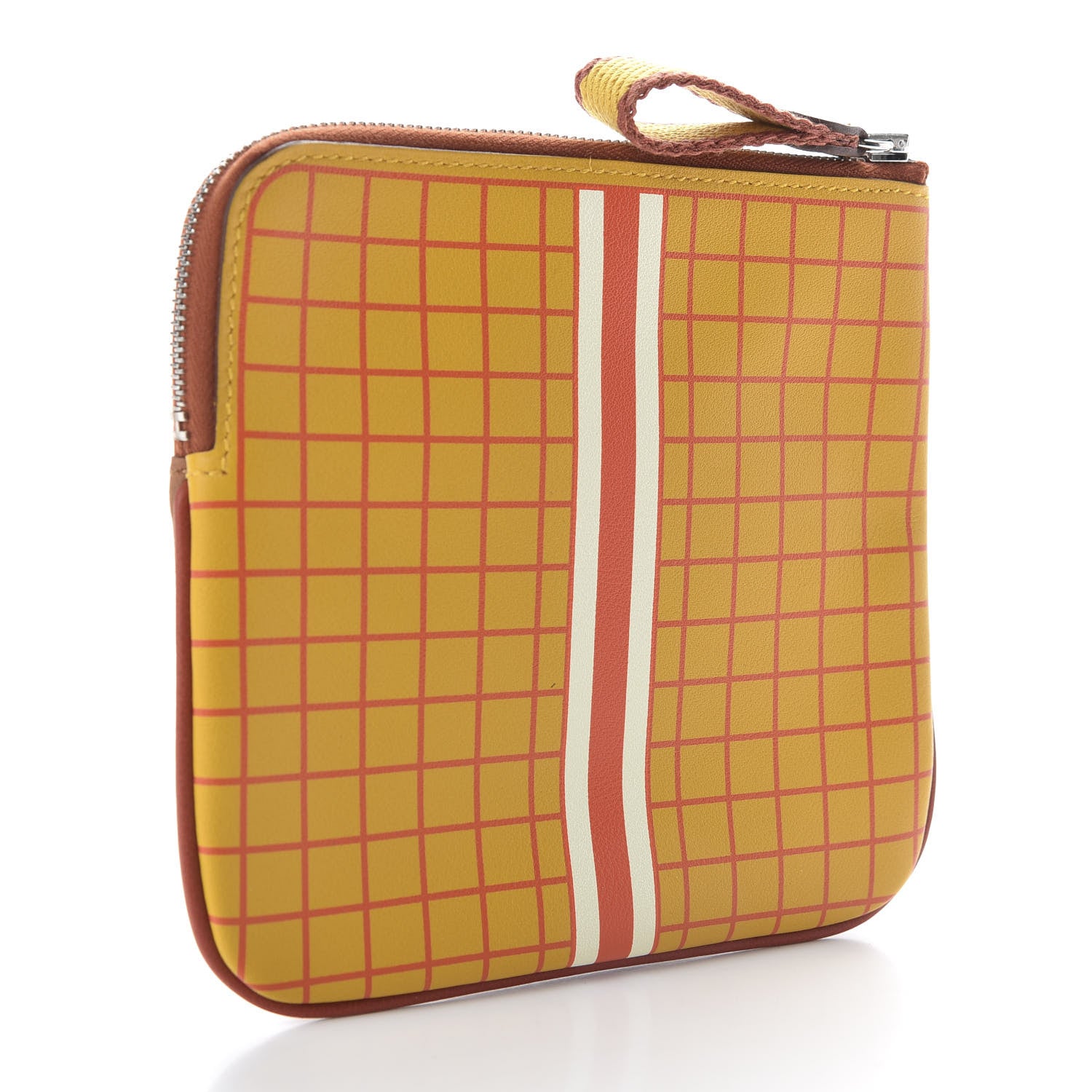 Hermes Swift Couverture Nouvelle Carre Pocket Pouch Gold Ambre 3 of 7